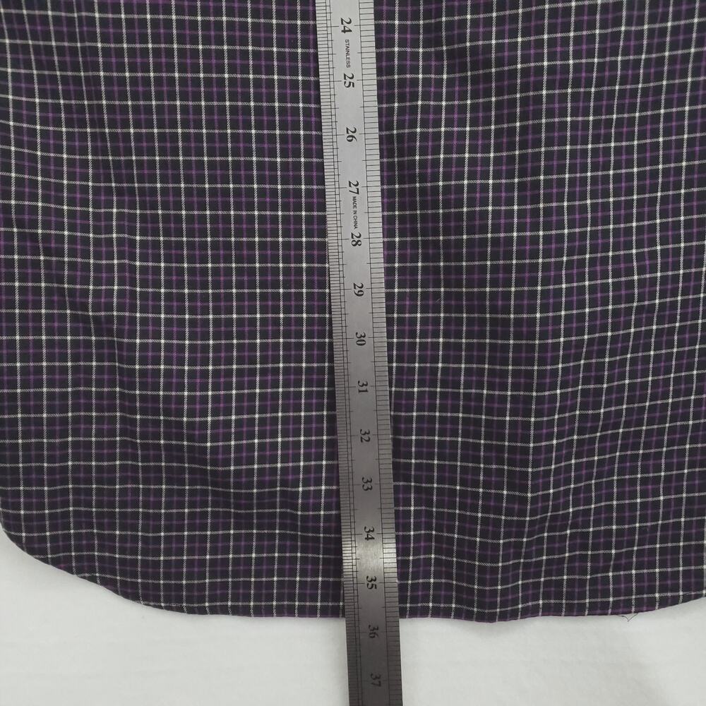 Vintage Ralph Lauren Blake Shirt Mens Large Black Purple Long Sleeve Button-Down
